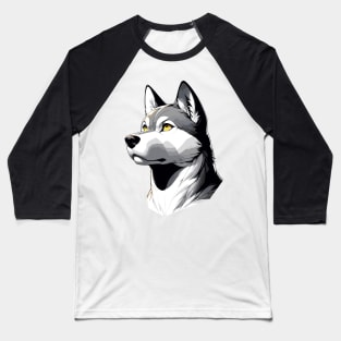 Stunning and Cool Jindo Monochrome and Gold Portrait for Father's Day Baseball T-Shirt